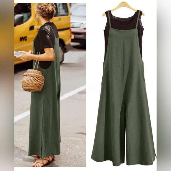 YESNO Wide Leg Jumpsuit Size 3X (More Like a 18/20) - Picture 1 of 6